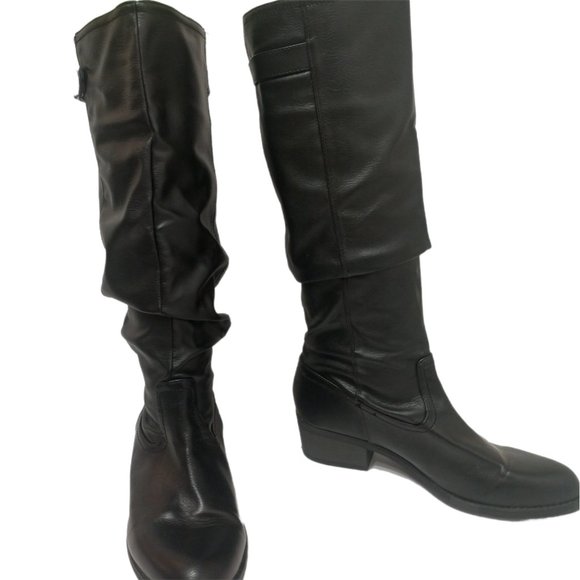 Time and Tru Leather Slouch Tall Boots Size 10 - Picture 4 of 14